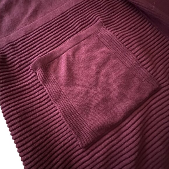 NWT Christopher & Banks Burgundy Fine Knit Cardigan - Picture 6 of 7